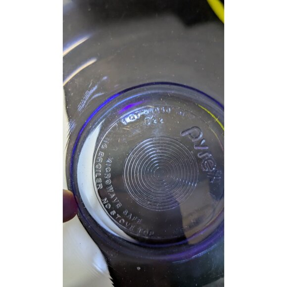 Blue Pyrex 1QT Mixing Bowl Glass Kitchenware - Picture 12 of 16